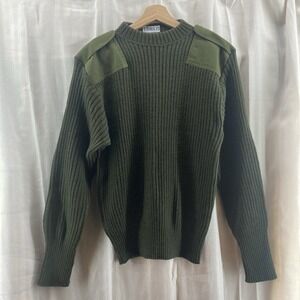 DSCP Wool Service Sweater Men's Size 38 Green US Military Army Mitts Nitts‎